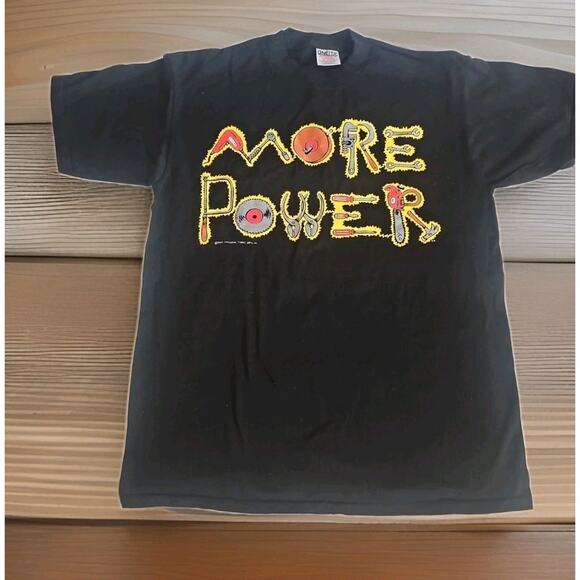 Vintage 90s Single Stitch more power shirt 1993 Universal L Made In USA - Picture 1 of 7
